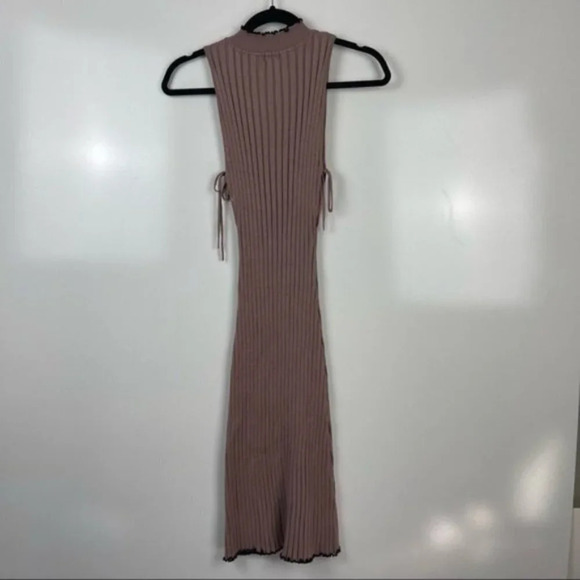 NEW Revolve NBD Ribbed Knit Sleeveless High Neck Hope Midi Dress Size Small - Picture 4 of 10